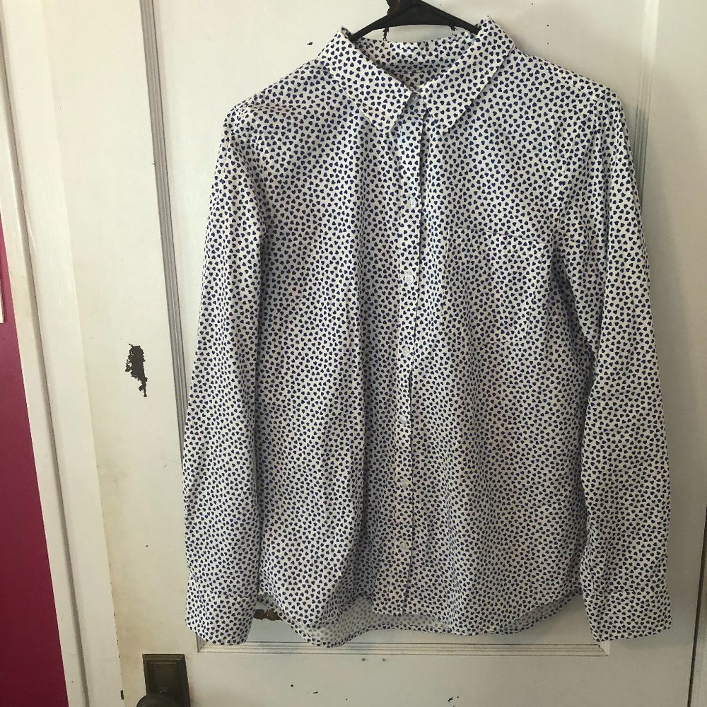 Blue Heart Boyfriend Button Down | GAP